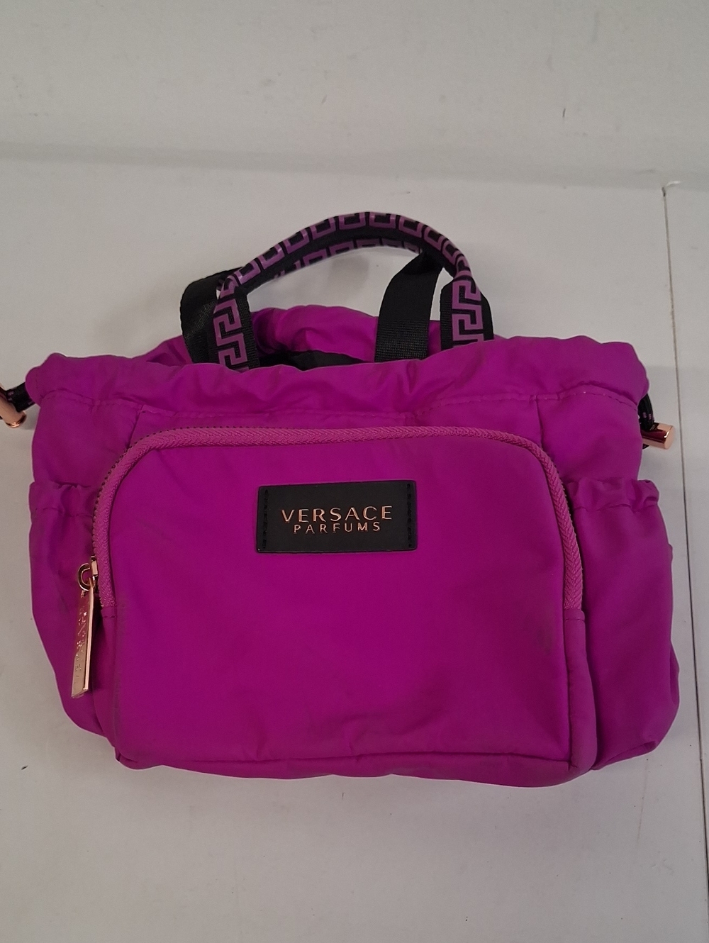 Versace Parfums Mini Tote Bag Fusia & Gold Hardware